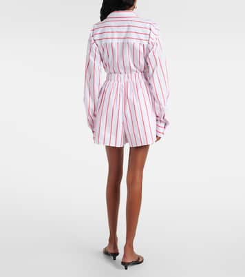 Shorts Lui in popeline di cotone a righe | The Frankie Shop