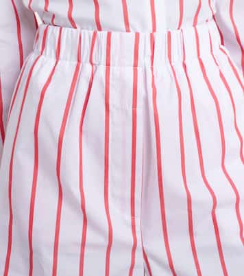 Shorts Lui in popeline di cotone a righe | The Frankie Shop