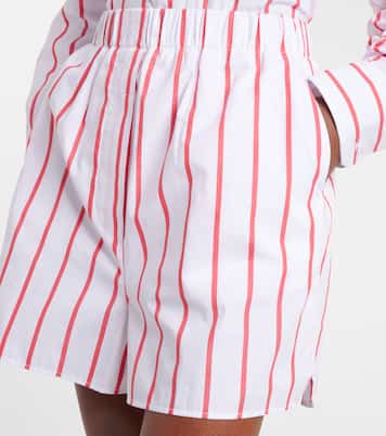Shorts Lui in popeline di cotone a righe | The Frankie Shop