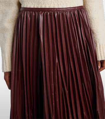 Rosalyn plissé faux leather midi skirt | Proenza Schouler