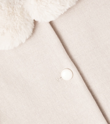 Mantel aus einem Wollgemisch mit Faux Shearling | Bonpoint