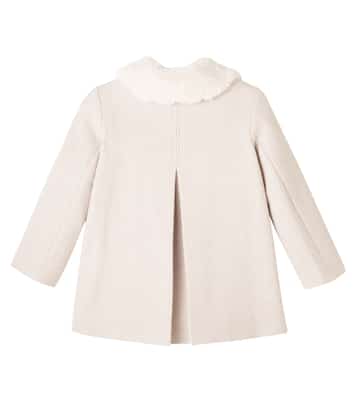 Mantel aus einem Wollgemisch mit Faux Shearling | Bonpoint