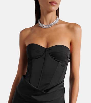 Vestido corsé de satén | Rotate
