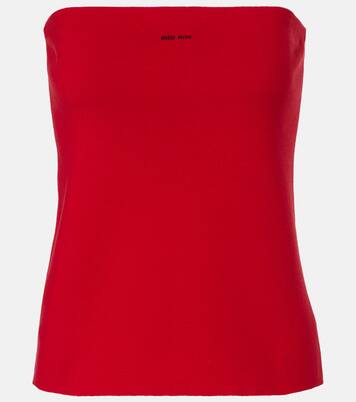 Cotton jersey tube top | Miu Miu