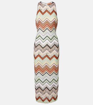 Zigzag knitted midi dress | Missoni