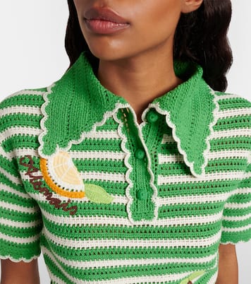 Sundae striped cotton polo shirt | Alémais