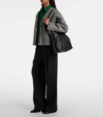 Draped Medium leather tote bag | Loewe