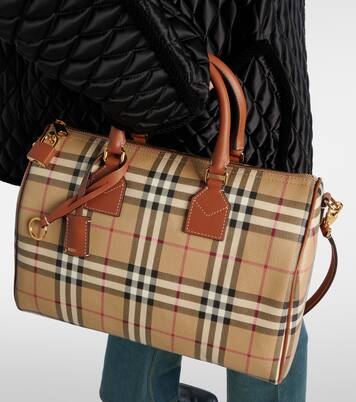 Bowling Medium Burberry Check top-handle bag | Burberry