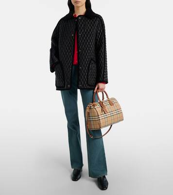 Bowling Medium Burberry Check top-handle bag | Burberry