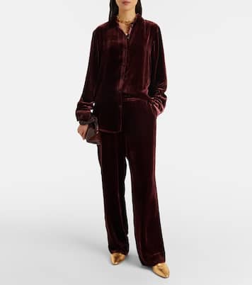London velvet pajama pants | Asceno