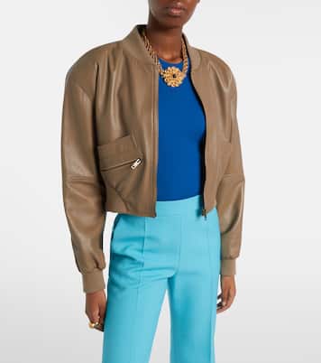 Veste bomber courte en cuir | Chloé