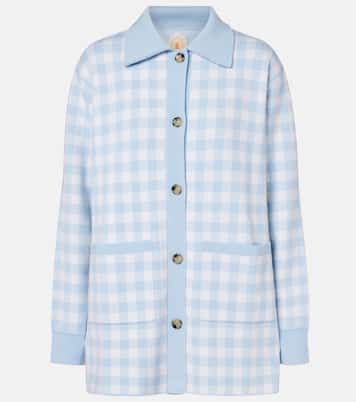 Gingham wool and cashmere cardigan | Jardin des Orangers