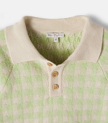 June gingham cotton polo sweater | Bebe Organic