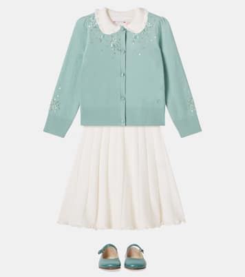 Robe Lobelie en coton et cachemire | Bonpoint