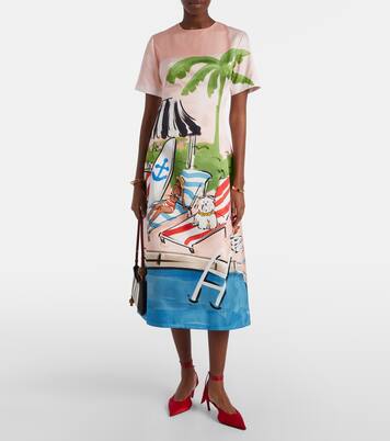 Midikleid Caroline aus Baumwolle und Seide | Leo Lin