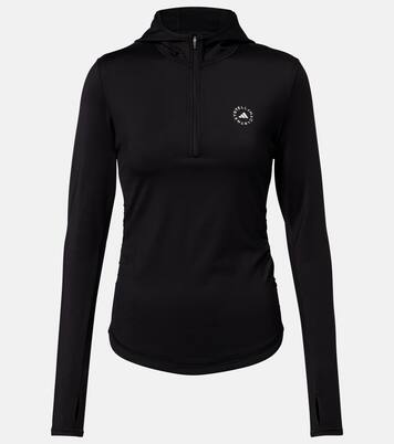 Logo hooded zip-up top | Adidas by Stella McCartney