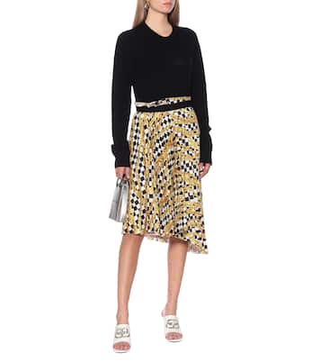 Falda midi wrap estampada | Balenciaga