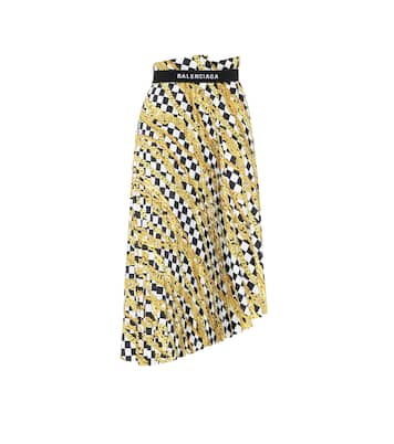 Falda midi wrap estampada | Balenciaga