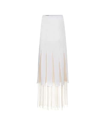 Gonna Harmonia in lino con frange | Gabriela Hearst