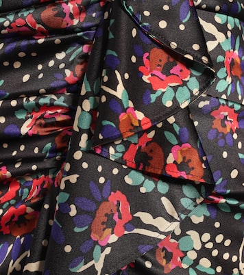 Robe Louella en satin de soie mélangée à fleurs | Veronica Beard
