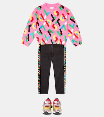Felpa in jersey di cotone con logo | Stella McCartney Kids