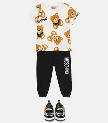 Logo leather sneakers | Moschino Kids
