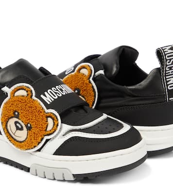 Logo leather sneakers | Moschino Kids
