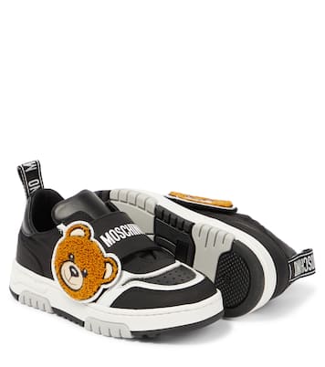 Logo leather sneakers | Moschino Kids