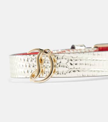 Loubilink lizard-effect leather bracelet | Christian Louboutin