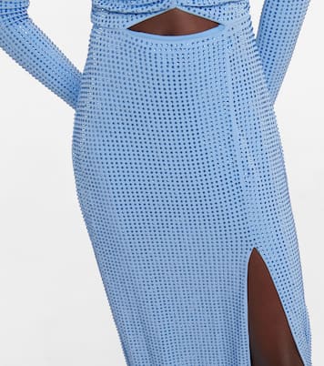 Embellished cutout jersey midi dress | Self-Portrait
