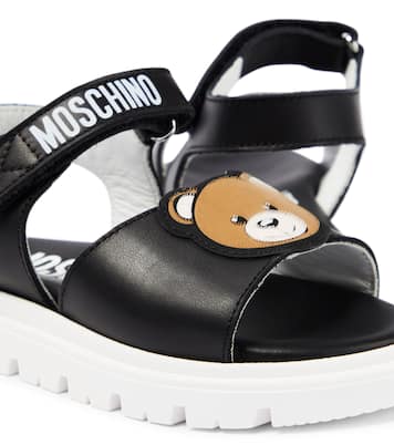 Sandales en cuir à logo | Moschino Kids