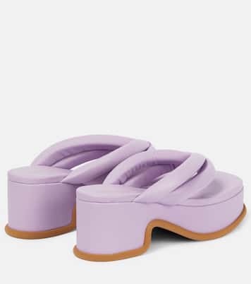 Leather platform thong sandals | Dries Van Noten