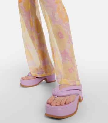 Leather platform thong sandals | Dries Van Noten