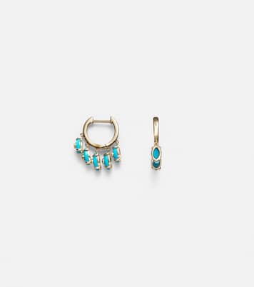 Boucles d’oreilles Huggie en or 14 carats et diamants | Sydney Evan