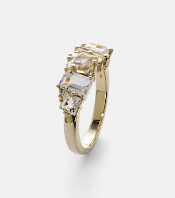 Nadima Glimmer 14kt gold ring with diamonds and topaz | Suzanne Kalan