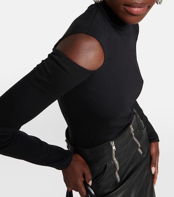 Off-shoulder virgin wool bodysuit | Wolford