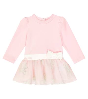 Baby - Abito in misto cotone con fiocco | Monnalisa