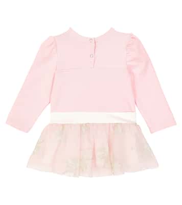 Baby - Abito in misto cotone con fiocco | Monnalisa