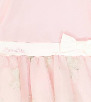 Baby - Abito in misto cotone con fiocco | Monnalisa