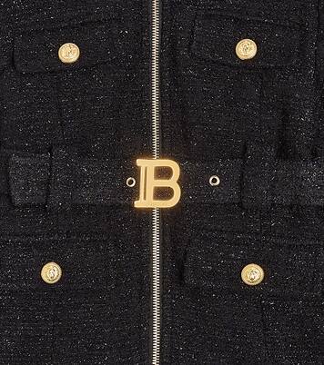 Abrigo con cinturón y logo | Balmain Kids