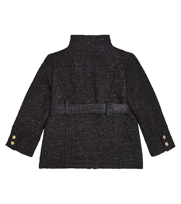 Abrigo con cinturón y logo | Balmain Kids