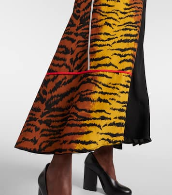 Abito lungo asimmetrico in seta | Victoria Beckham
