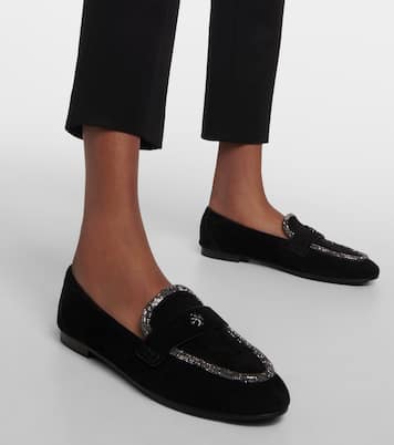 Verzierte Loafers aus Veloursleder | Tory Burch