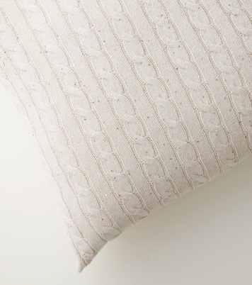 Cuscino in misto cotone a trecce | Brunello Cucinelli