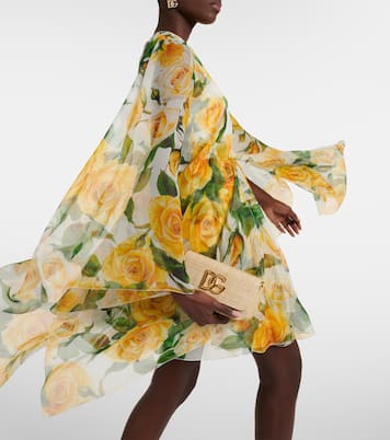 Robe en soie à fleurs | Dolce&Gabbana