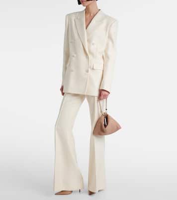 Pantalon évasé Rhein en soie et laine | Gabriela Hearst