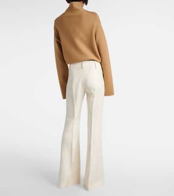 Pantalon évasé Rhein en soie et laine | Gabriela Hearst