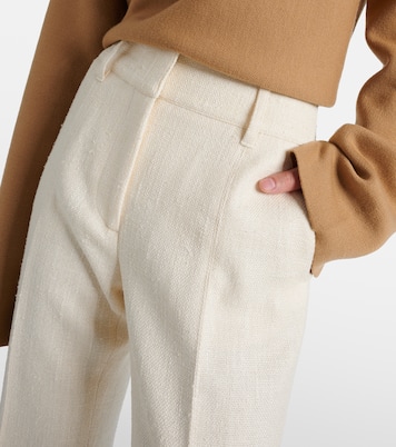 Pantalon évasé Rhein en soie et laine | Gabriela Hearst