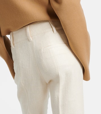 Pantalon évasé Rhein en soie et laine | Gabriela Hearst