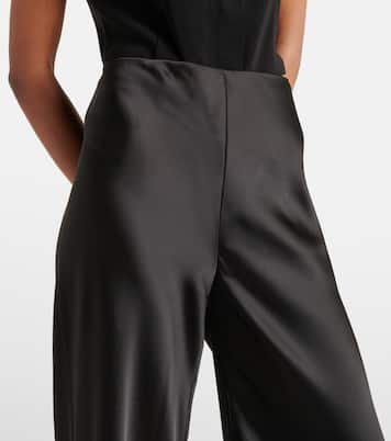 Pantaloni a gamba larga in raso | Norma Kamali